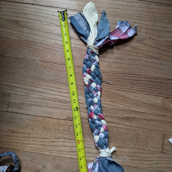 Vintage Style Hand Made Dog Toy - Up-cycled Fabric